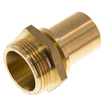 G 3/4'' Male x 19mm Brass Hose barb with Safety Collar DIN 2817