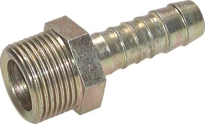 G 1/2'' Male x 13mm Zinc plated Steel Hose barb 25 Bar