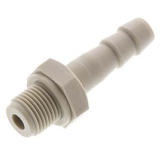 G 1/2'' Außengewinde x 6 mm Polypropylen (PP) Schlauchtülle 10 bar