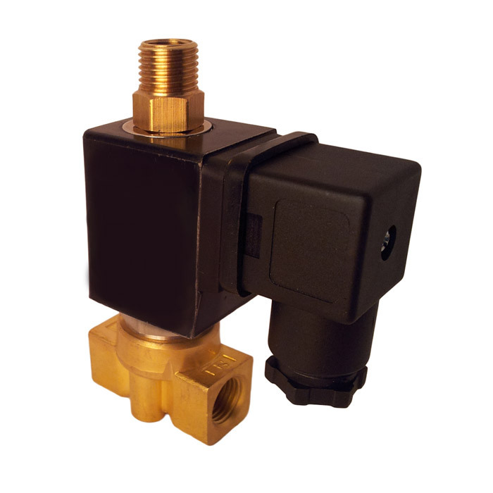 Solenoid Valve TW-DA 1/4'' brass FKM 0 bar (without coil)