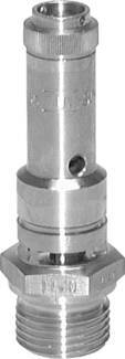 G 1/2'' Edelstahl 316 Ti Voreinstellbares Sicherheitsventil 0,25 bar (3,63 psi) DN 8