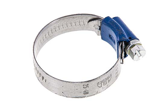 16 - 25 mm Hose Clamp with a Galvanised Steel 12 mm band - Aba