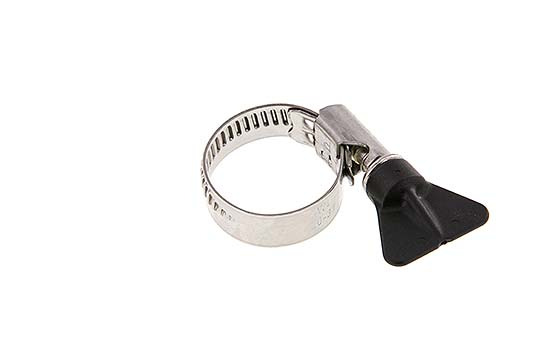 16 - 27 mm Hose Clamp with a Stainless Steel 304 12 mm band With Butterfly Handle - Norma