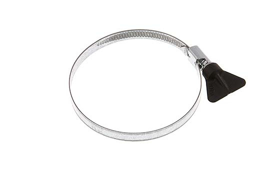 80 - 100 mm Hose Clamp with a Galvanised Steel 9 mm band With Butterfly Handle - Norma