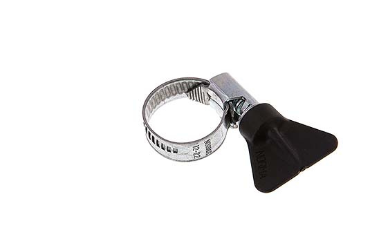 10 - 16 mm Hose Clamp with a Galvanised Steel 9 mm band With Butterfly Handle - Norma