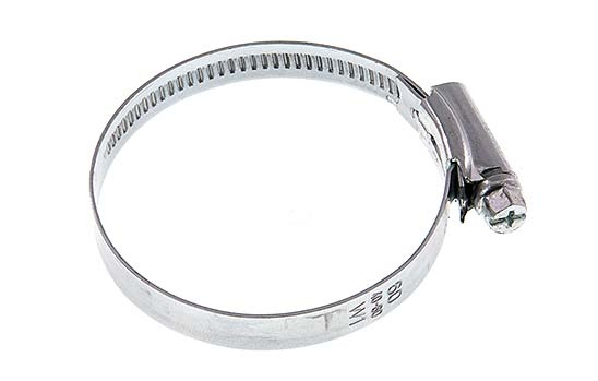 25 - 40 mm Hose Clamp with a Galvanised Steel 9 mm band - Ideal