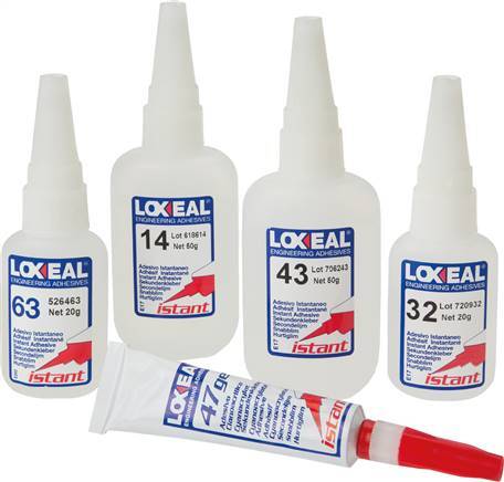 Loxeal Instant Adhesive 20ml Transparent 1-2s Curing Time Surfaces métalliques et plastiques