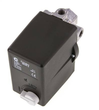 6 a 16 bar Presostato De Compresor 1xG1/2'' 3xG1/4'' 400VAC | MDR-3-16-K