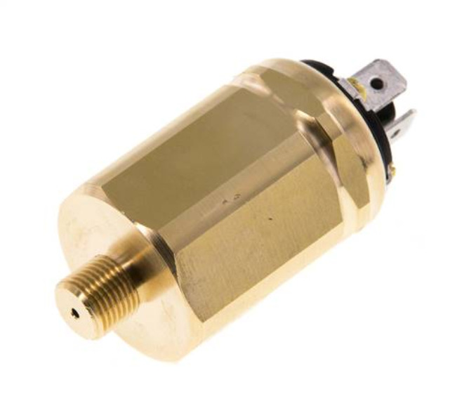 -0.98 to -0.2bar SPDT Brass Vacuum Switch G1/8'' 42VAC Flat Connector