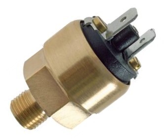 0.3 to 2bar NC Brass Pressure Switch G1/8'' 42VAC/DC Flat Connector