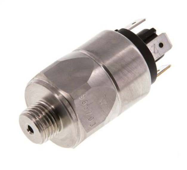 0.5 to 5bar SPDT Stainless Steel Pressure Switch G1/4'' 250VAC Flat Connector EPDM