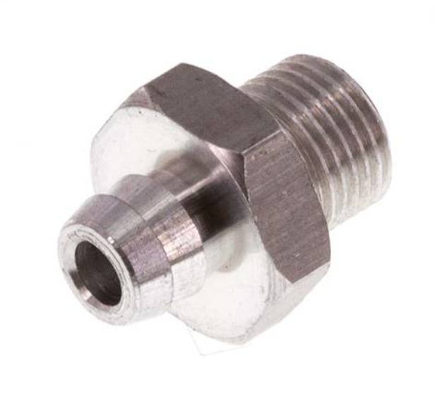 G Embout mâle 1/8'' en aluminium pour ventouse DN 4 SW 14