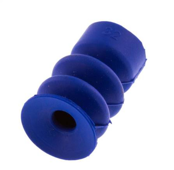 14mm Faltenbalg PUR Blau Vakuum-Saugnapf Hub 10mm