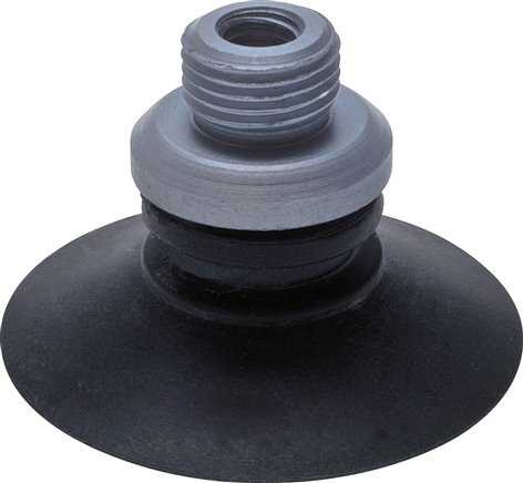 Ventouse plate de 22mm CR noir Course de 2mm nervures de support