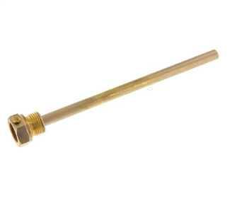 Copper Alloy G 1/2 Inch Bolt Fix Thermowell for 200mm Stem Max 160°C and 6 Bars