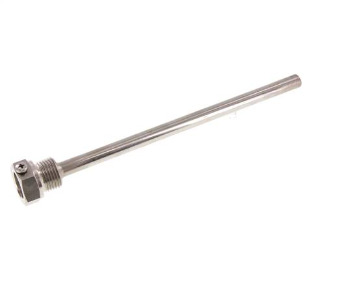 RVS G 1/2 Inch Thermowell met Schroef voor 200mm Dompelbuis Max 600°C en 25 Bar