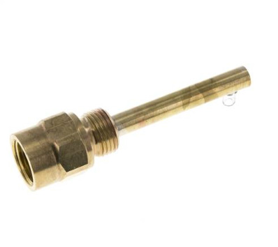 Copper Alloy G 1/2 Inch Thermowell for 160mm Stem Max 160°C and 6 Bars