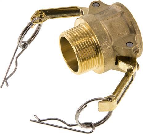 Camlock DN 32 (1 1/4'') Brass Coupling R 1 1/4'' Male Thread Type B MIL-C-27487