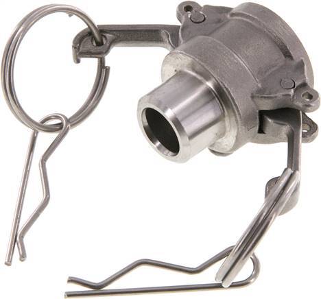 Acoplamiento de acero inoxidable Camlock DN 15 (1/2'') Extremo para soldar (21,3 mm) Tipo B (AS) MIL-C-27487
