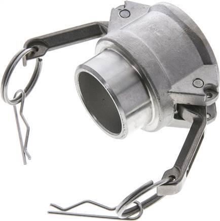 Acoplamiento de acero inoxidable Camlock DN 40 (1 1/2'') Extremo para soldar (48,3 mm) Tipo B (AS) MIL-C-27487