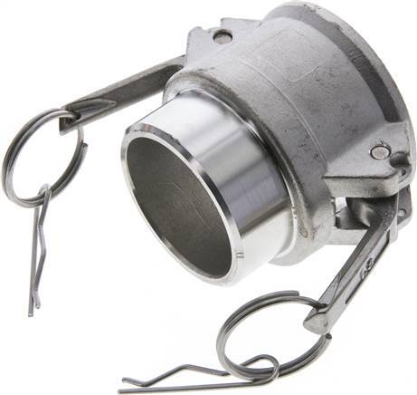 Acoplamiento de acero inoxidable Camlock DN 50 (2'') Extremo para soldar (60,3 mm) Tipo B (AS) MIL-C-27487
