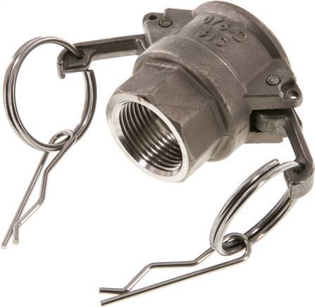 Camlock DN 20 (3/4'') Koppeling RvsRp 3/4'' met binnendraad Type D MIL-C-27487