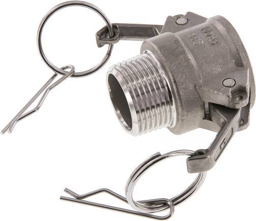 [F23MP] Camlock DN 25 (1'') Stainless Steel Coupling R 1'' Male Thread Type B MIL-C-27487