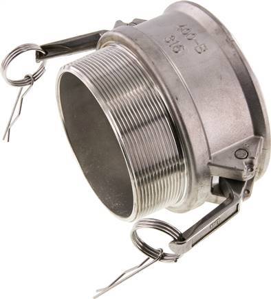 [F23MV] Camlock DN 90 (4'') Stainless Steel Coupling R 4'' Male Thread Type B MIL-C-27487