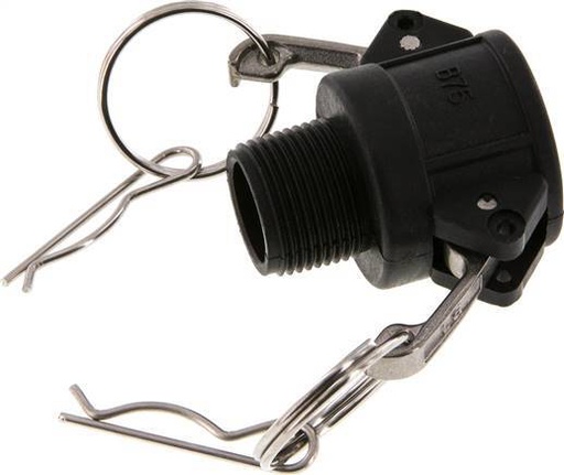 [F23MY] Camlock DN 20 (3/4'') Polypropylene Coupling R 3/4'' Male Thread Type B MIL-C-27487