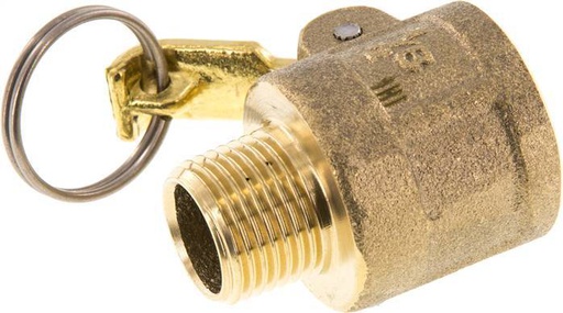 [F23N8] Camlock DN 15 (1/2'') Brass Coupling R 1/2'' Male Thread Type B MIL-C-27487