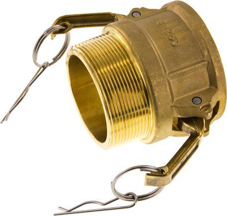 [F23NE] Coupleur Camlock DN 60 (2 1/2'') en laiton R 2 1/2'' à filetage mâle Type B MIL-C-27487