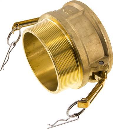 [F23NG] Camlock DN 90 (4'') Brass Coupling R 4'' Male Thread Type B MIL-C-27487