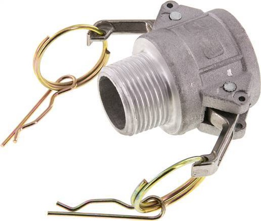 [F23NM] Accouplement Camlock DN 25 (1'') en aluminium R filetage mâle 1'' type B MIL-C-27487