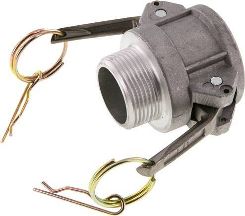 [F23NN] Acoplamiento de aluminio Camlock DN 32 (1 1/4'') R 1 1/4'' Rosca Macho Tipo B MIL-C-27487