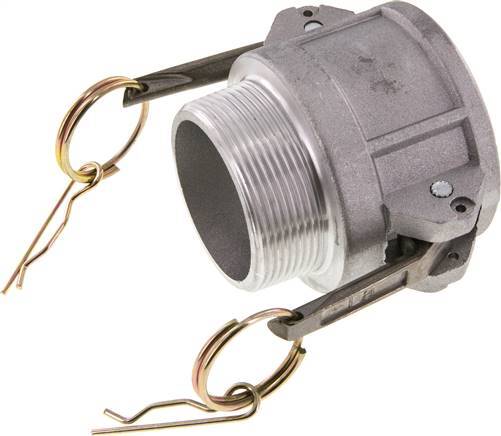 [F23NQ] Acoplamiento de aluminio Camlock DN 50 (2'') R 2'' rosca macho tipo B MIL-C-27487