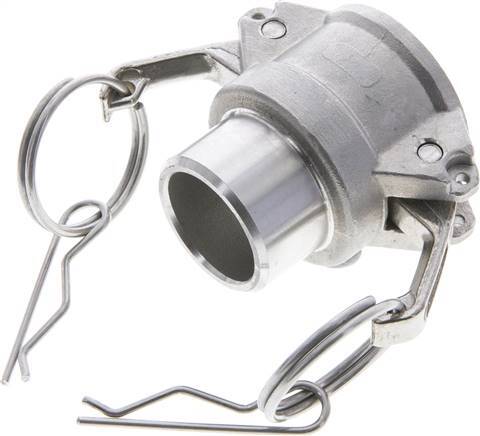 [F23NY] Acoplamiento de acero inoxidable Camlock DN 25 (1'') Extremo para soldar (33,7 mm) Tipo B (AS) MIL-C-27487