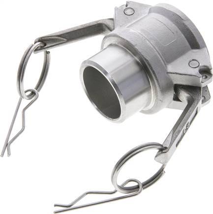 [F23NZ] Acoplamiento de acero inoxidable Camlock DN 32 (1 1/4'') Extremo para soldar (42,4 mm) Tipo B (AS) MIL-C-27487