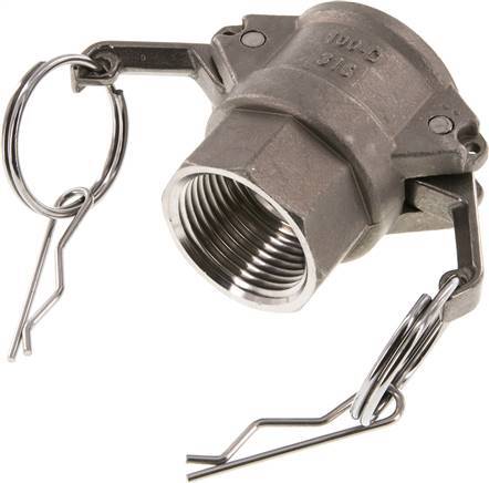 [F23P9] Camlock DN 25 (1'') Stainless Steel Coupling Rp 1'' Female Thread Type D MIL-C-27487