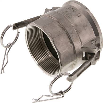 [F23PD] Camlock DN 60 (2 1/2'') Stainless Steel Coupling Rp 2 1/2'' Female Thread Type D MIL-C-27487