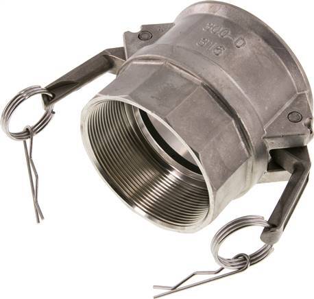 [F23PE] Camlock DN 75 (3'') Stainless Steel Coupling Rp 3'' Female Thread Type D MIL-C-27487