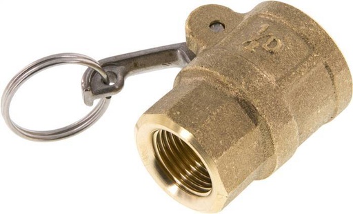 [F23PT] Camlock DN 15 (1/2'') Brass Coupling Rp 1/2'' Female Thread Type D MIL-C-27487