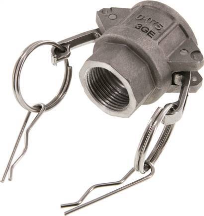 [F23Q6] Acoplamiento de aluminio Camlock DN 20 (3/4'') Rp 3/4'' Rosca Hembra Tipo D MIL-C-27487