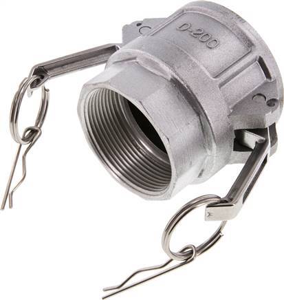 [F23QA] Camlock DN 50 (2'') Aluminium Coupling Rp 2'' Female Thread Type D MIL-C-27487