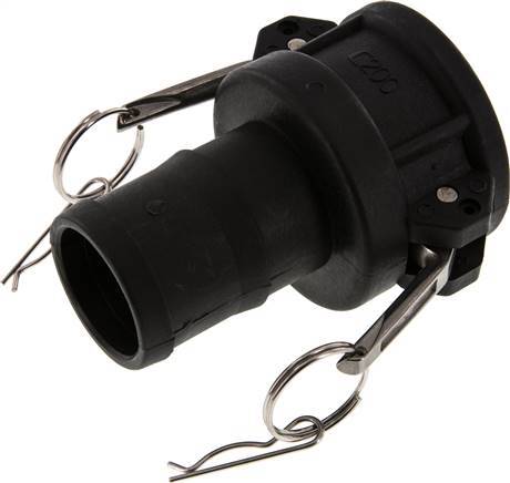 [F23QZ] Raccord Camlock DN 50 (2'') en polypropylène Pilier de tuyau (50 mm) Type C MIL-C-27487