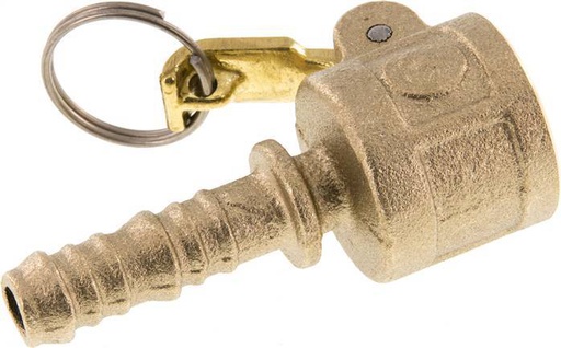 [F23R4] Camlock DN 15 (1/2'') Brass Coupling Hose Pillar (13 mm) Type C MIL-C-27487