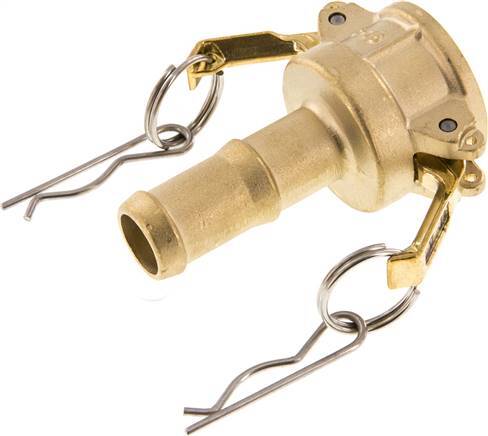[F23R5] Acoplamiento de latón Camlock DN 20 (3/4'') Pilar de manguera (19 mm) Tipo C MIL-C-27487
