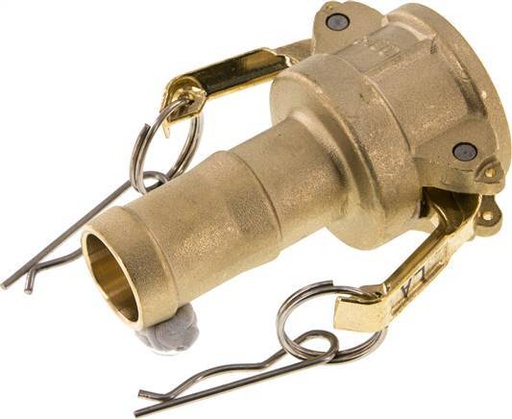[F23R6] Camlock DN 25 (1'') Brass Coupling Hose Pillar (25 mm) Type C MIL-C-27487