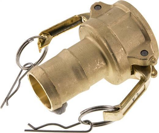 [F23R8] Raccord Camlock DN 40 (1 1/2'') en laiton Pilier de tuyau (38 mm) Type C MIL-C-27487