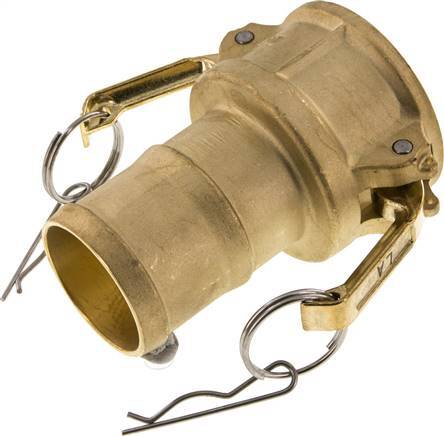 [F23R9] Camlock DN 50 (2'') Koppeling Messing met slangpilaar (50 mm) Type C MIL-C-27487