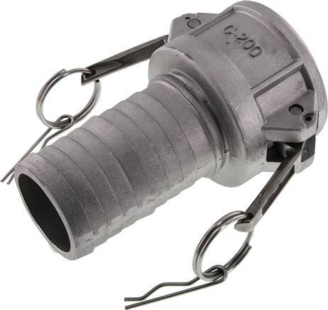 [F23RK] Acoplamiento de aluminio Camlock DN 50 (2'') Pilar de manguera (50 mm) Tipo C MIL-C-27487